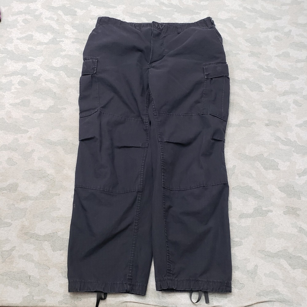 MSI International Cargo Pants Mens Large Black Ripstop Tactical Military USA